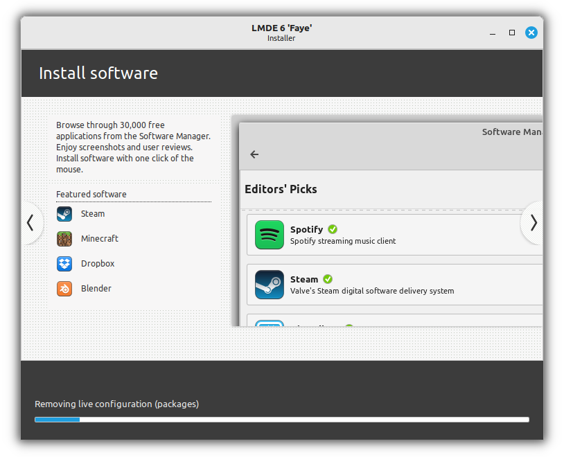 LMDE Removing live configuration