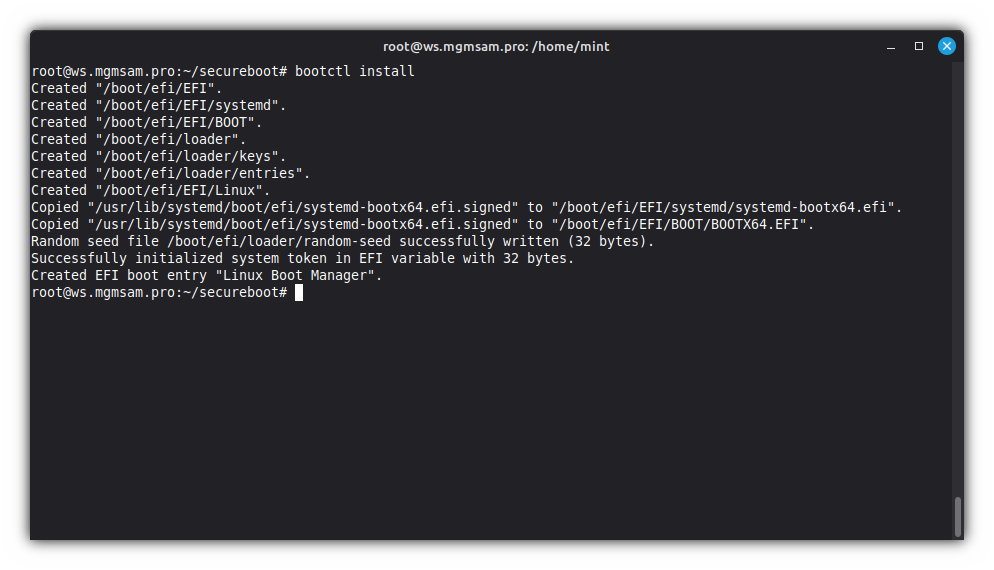 Reinstall bootloader