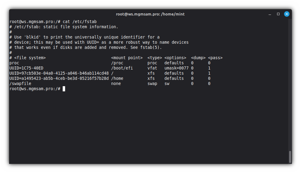 fstab