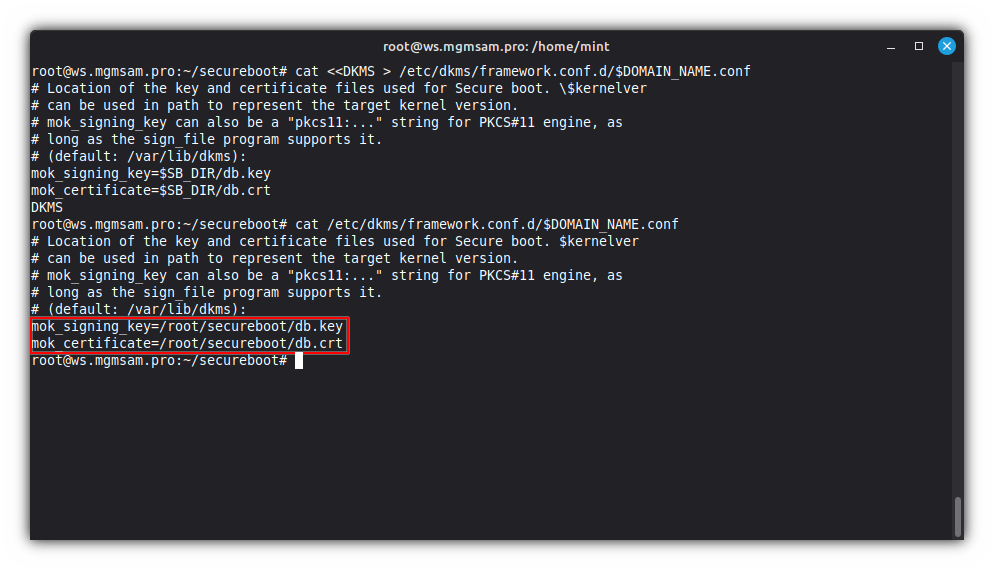 Check the DKMS Configuration