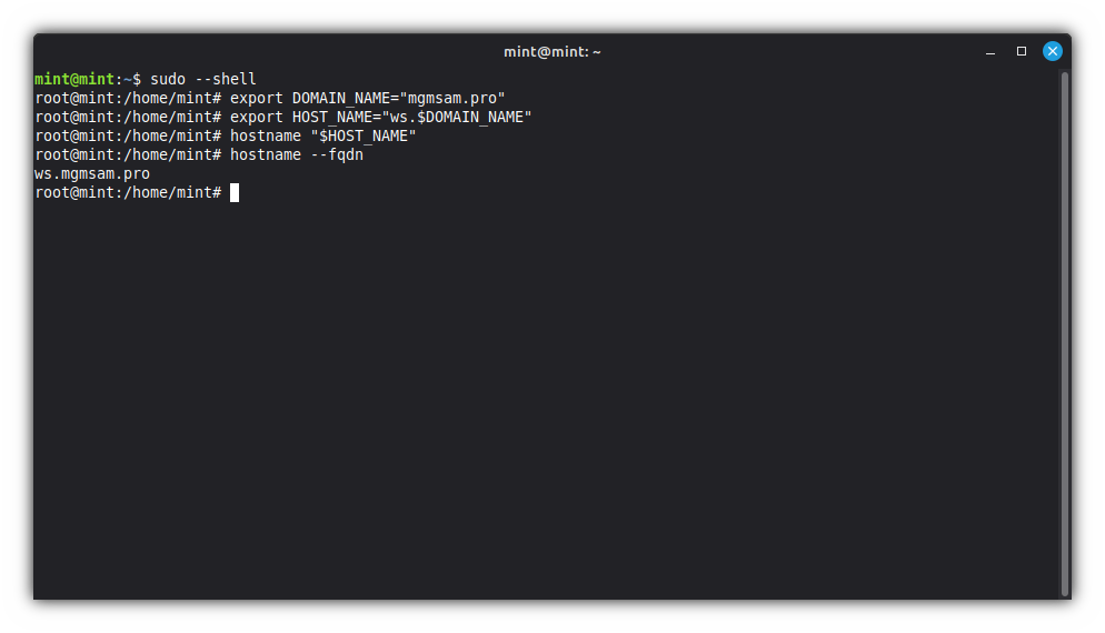 Change the host name