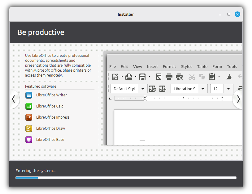 Installer entering the system