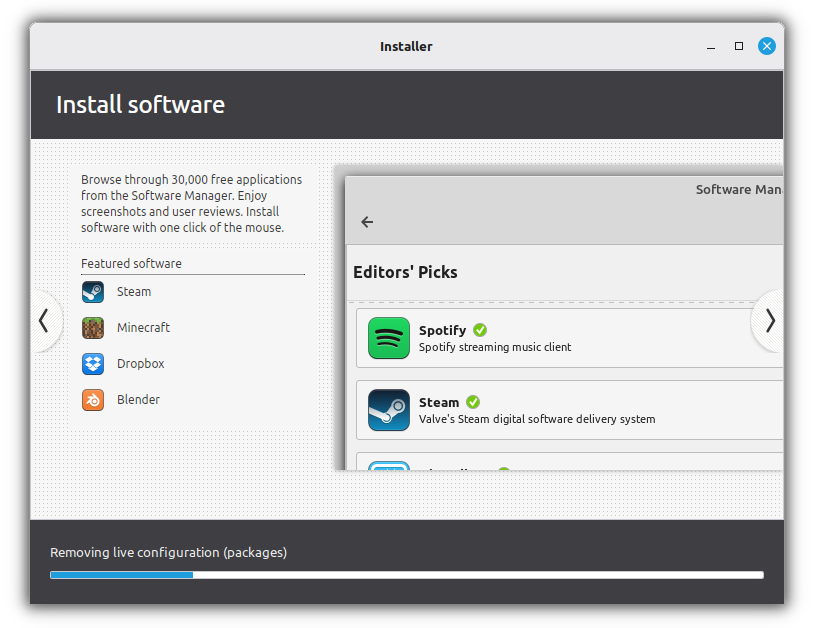 Installer removing live configuration