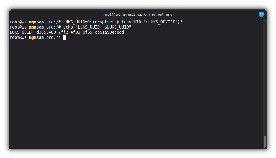 LUKS UUID