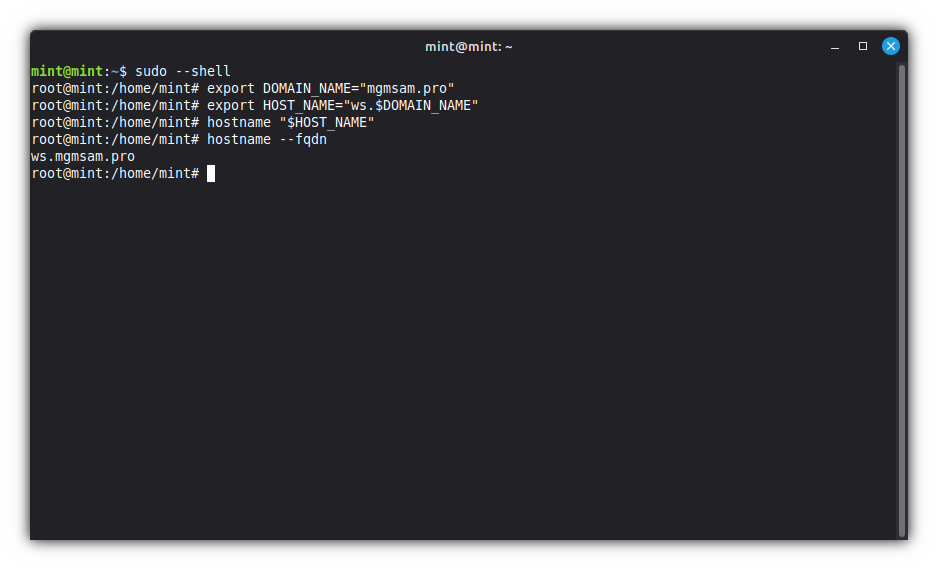 Change the host name